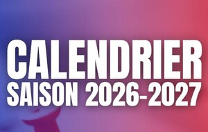 Calendrier complet de la Saison 2026-2027